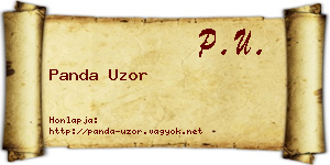 Panda Uzor névjegykártya